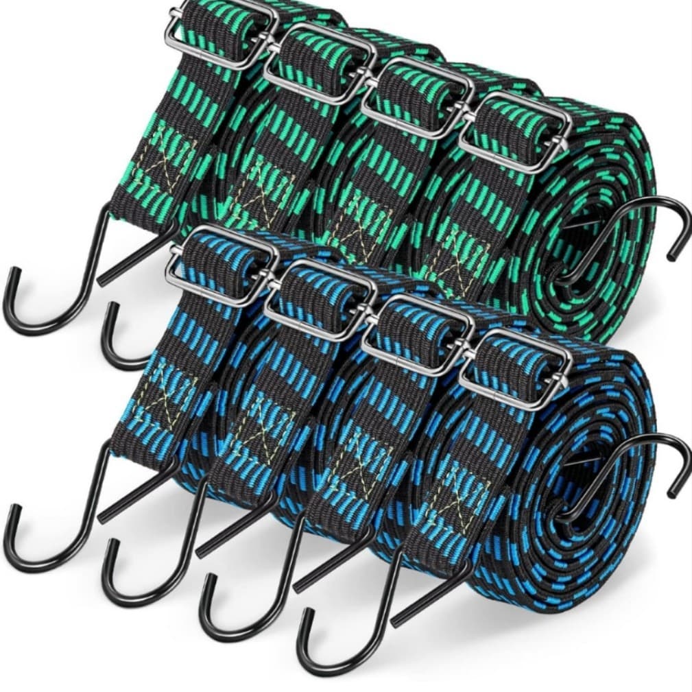 Adjustable high-elastic straps 30mm wide, latex elastic patterned bands for motorcycles, electric bikes, riding, packing, outdoor tying ropes.
