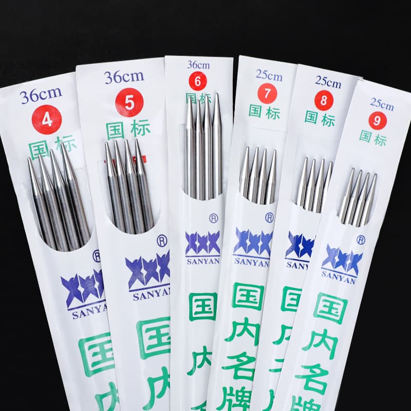 Factory Direct Sanyan Stainless Steel Knitting Needles Long Needles Hat Knitting Accessories Sleeve Knitting Needles DIY Knitting Needles