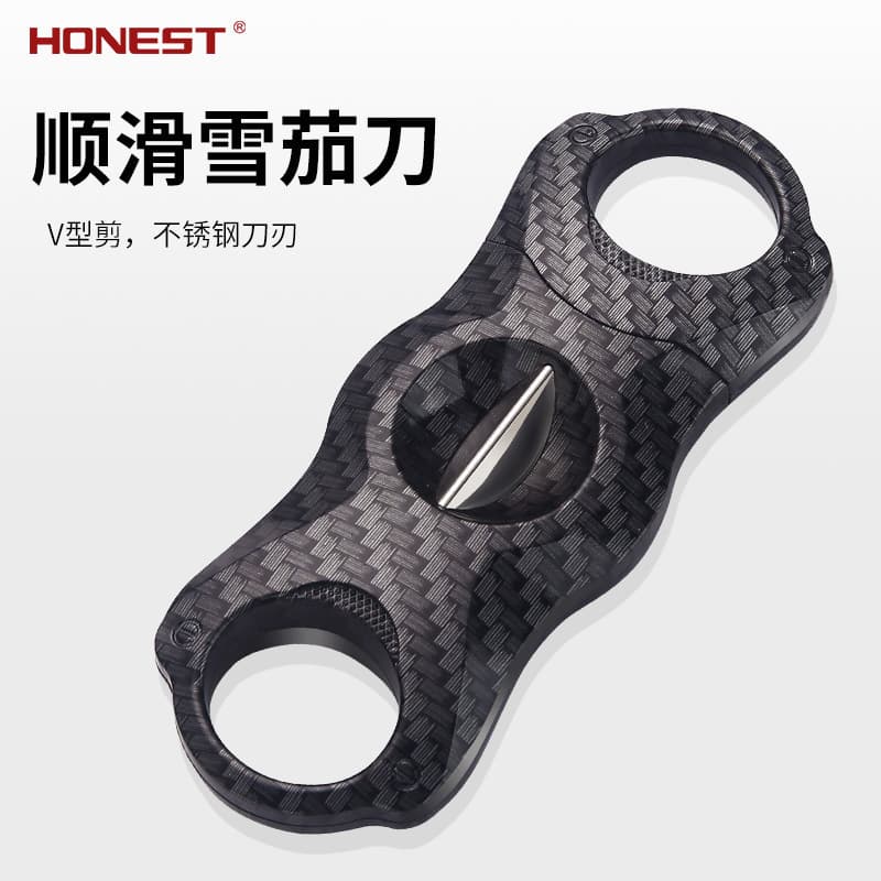 Wholesale Cross-border Honest Stainless Steel Cigar Scissors Cigar Cutter Double Blade Cuban Cigar Scissors V-shaped Household