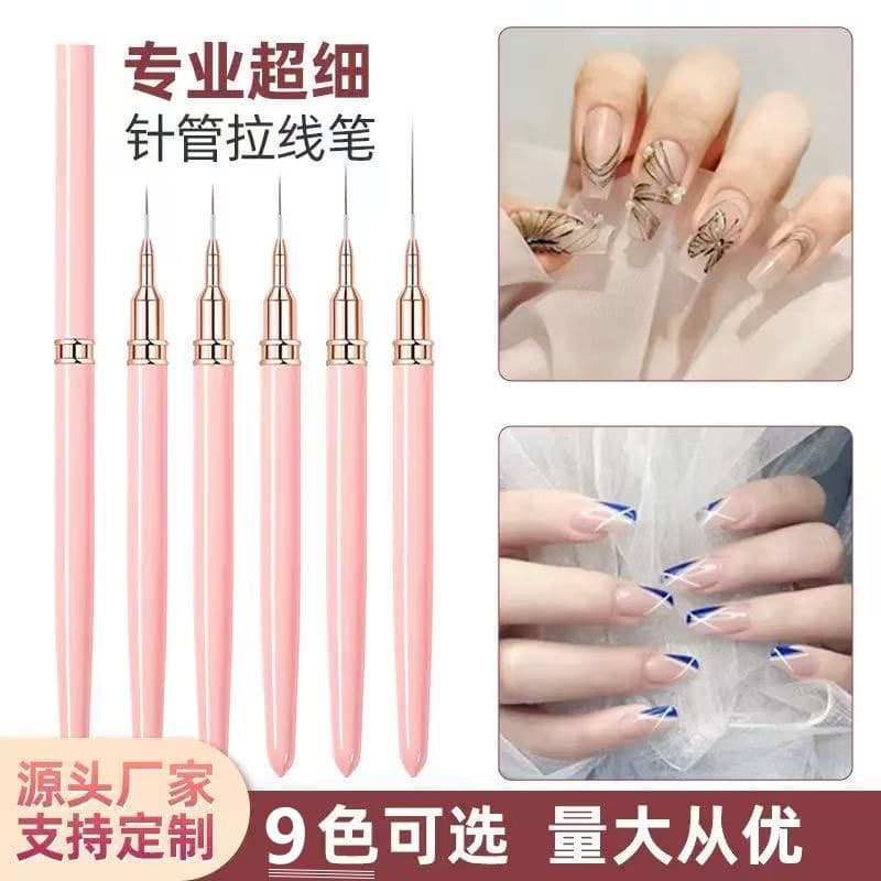 Factory Direct Plastic Needle Liner Brush Ultra Fine Flower Painting Pen Drawing Pen Color Hook Flower Pen 5-Piece Set