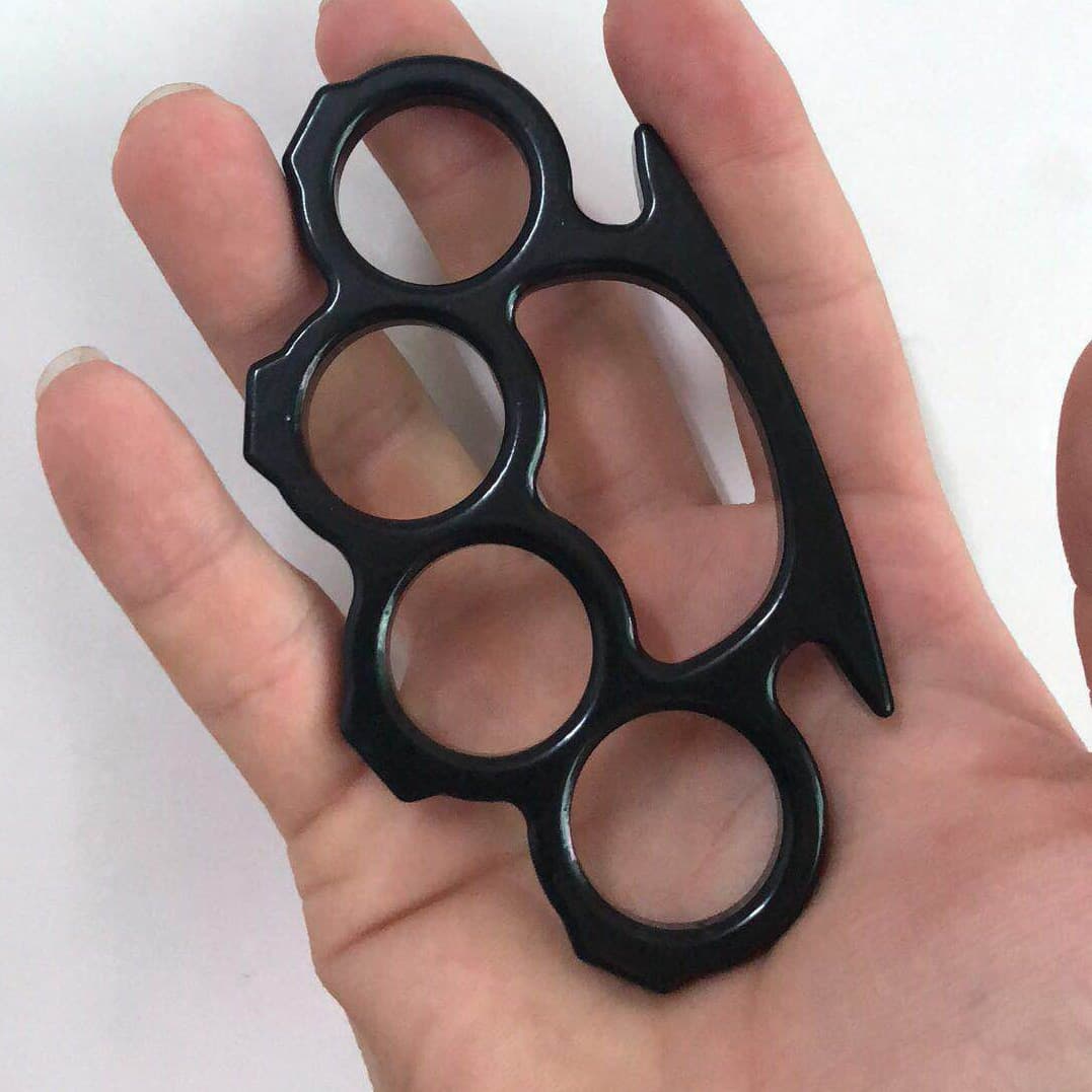 Four-Finger Knuckle Duster Skull Finger Ring Punch Knuckle Guard Self-Defense Gear Hand Support Knuckle Wrapper Window Breaker Tool