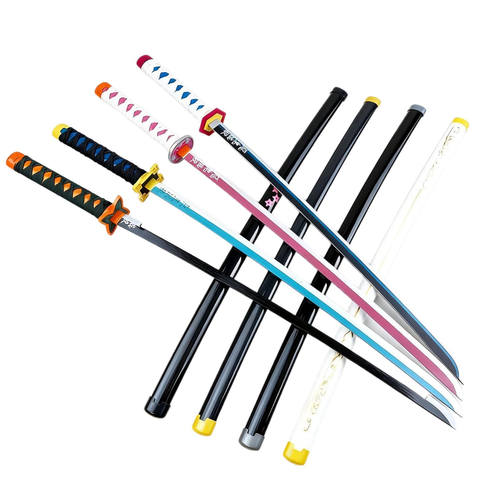 Demon Slayer Nichirin Sword 1-Meter Wooden Sword Student Anime Tokito Muichiro Tanjiro Kanroji Cosplay Prop