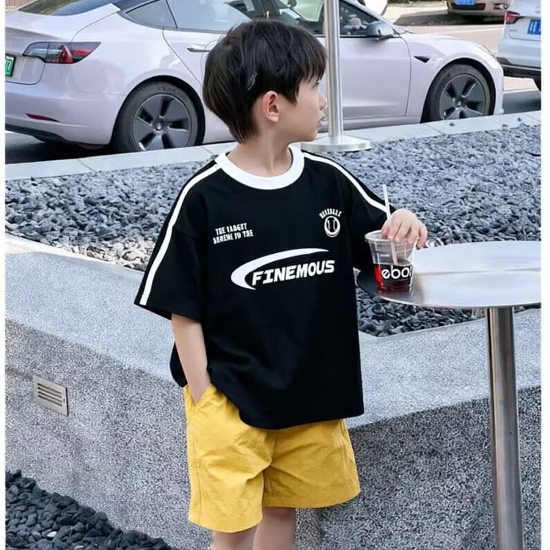 Children's Boys Short Sleeve T-Shirt, Summer Top 2026, Boys Pure Cotton Loose Fit Sports Half Sleeve Clothes