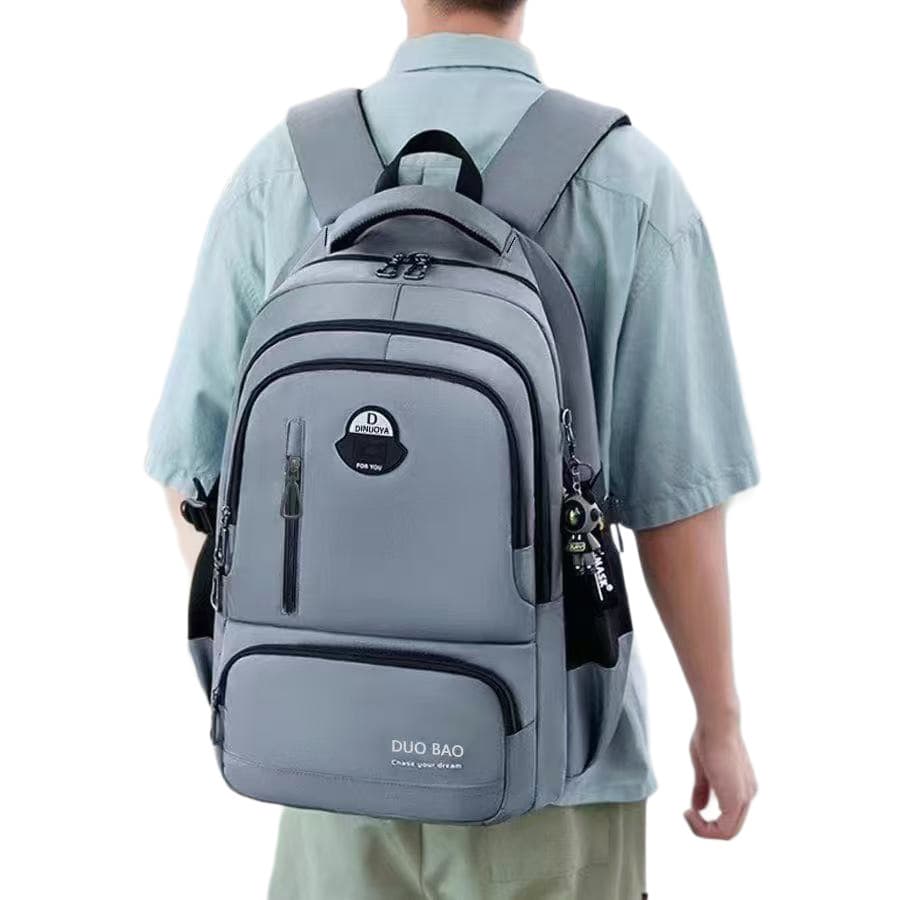 2025 New Style Boys' Middle School Student Backpack, Junior and Senior High School Students, Large Capacity, Weight-Reducing Spine-Protecting Double Shoulder Bag