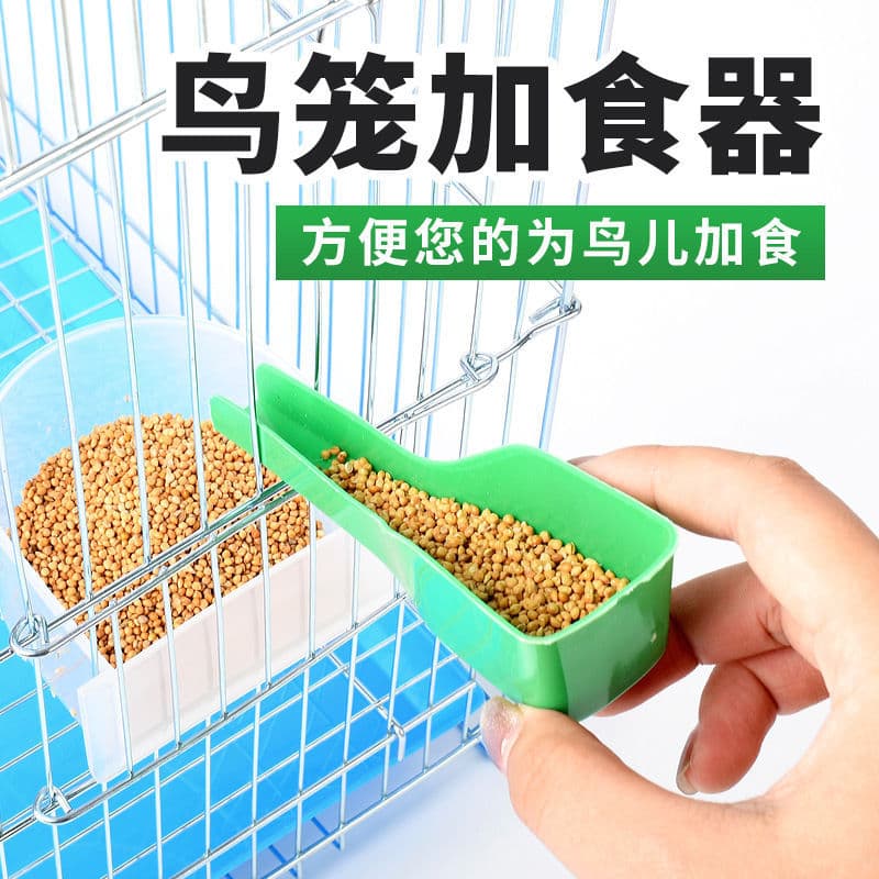 Bird Feeder Water Dispenser Food Scoop Parrot Feeder Grain Scoop Feeding Spoon Bird Supplies