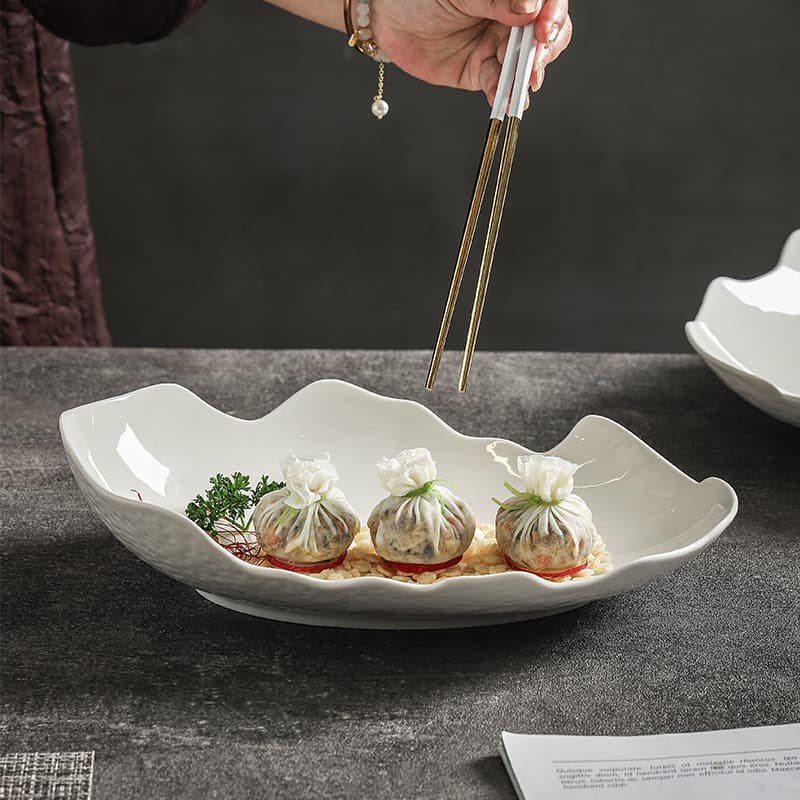 Beidou Star series restaurant artistic conception tableware sashimi plate artistic conception fusion dish ceramic tableware placement special-shaped hotel bowl