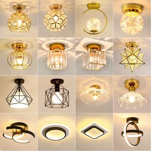 Ceiling Light Creative Hallway Corridor Light Crystal Porch Balcony Bedroom Modern Simple Nordic Lighting