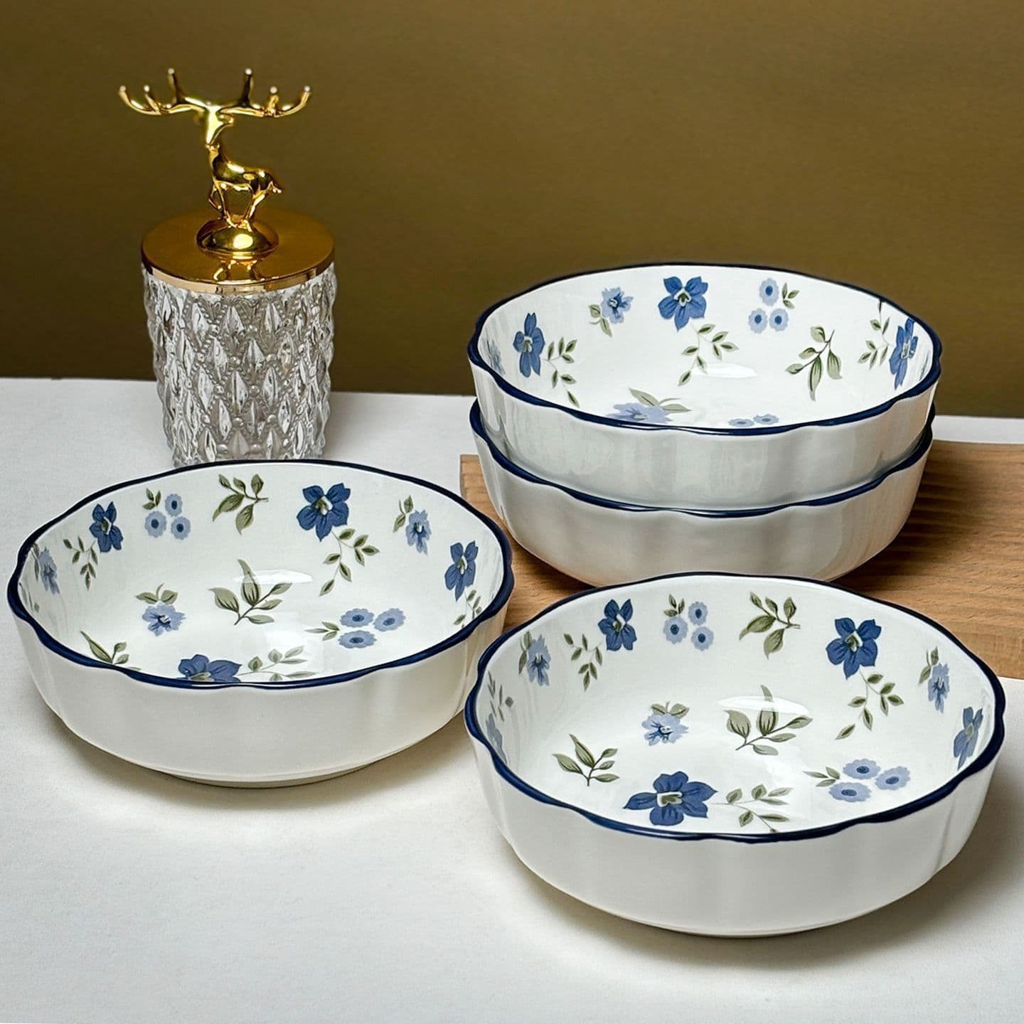 6-inch Ins-style Ceramic Noodle Bowl, New Chinese-Style Bowl and Dish Set, Ramen Bowl, Soup Bowl, Noodle Bowl