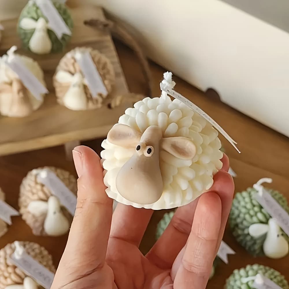 3D cute lamb silicone mold for DIY handmade candles, aromatherapy soaps, plaster, and diffuser stone making tools