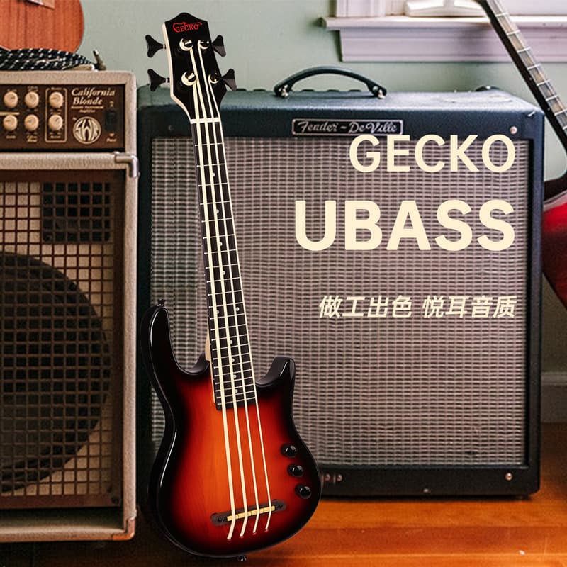 Factory Direct Sales Cross-Border Ubass Electric Ukulele Electric Guitar 30inch Bass Four-String Plucking Instrument Wholesale
