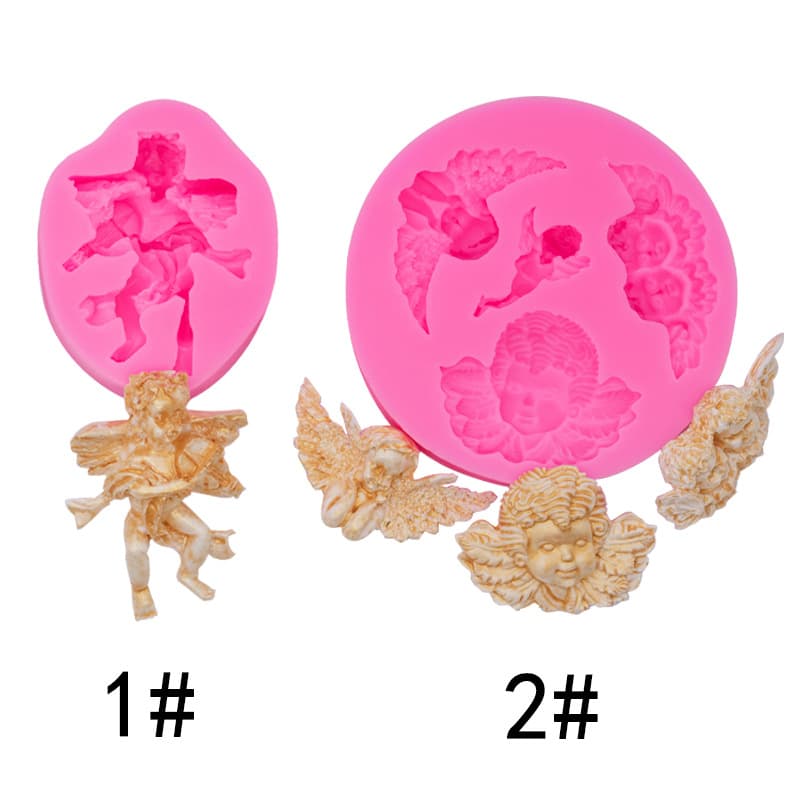 European-style Angel Wing Silicone Mold, Little Angel Glue Clay Chocolate Fondant Cake Decoration Accessories