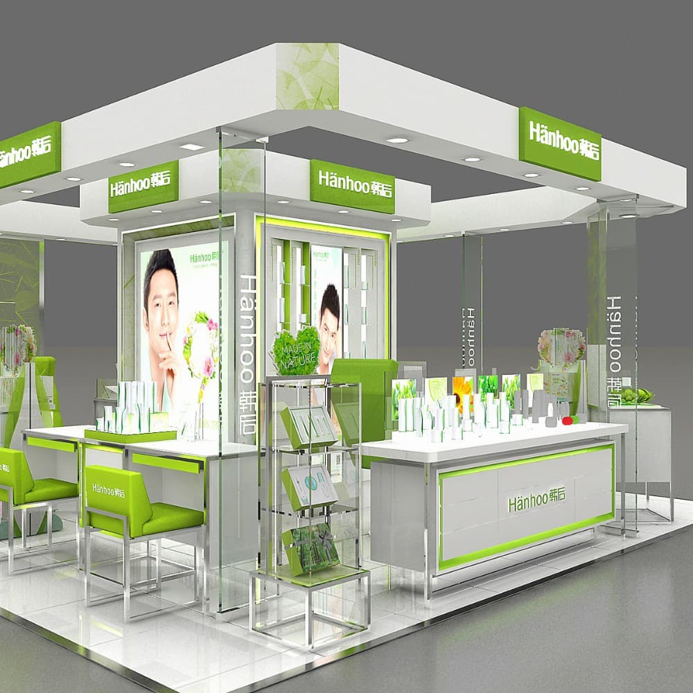 Custom High-End Exhibition Hall, Cosmetic Store Sample Counter, Mall Island Counter, Cashier Desk, Counter Display Stand Customization