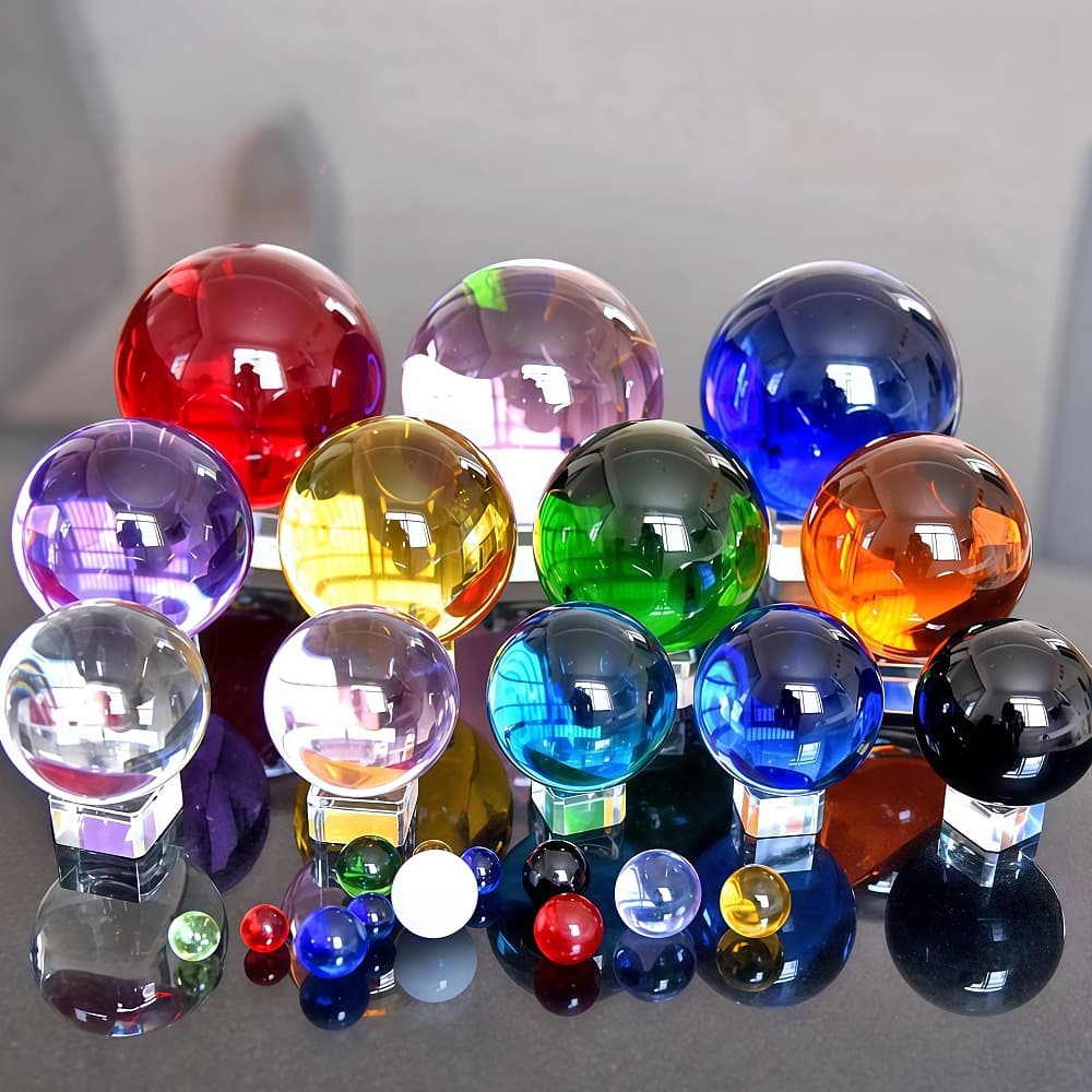 Transparent Crystal Ball Ornament 11cm-13cm K9 Glass Ball Glass Crystal Ball Decorative White Light Ball
