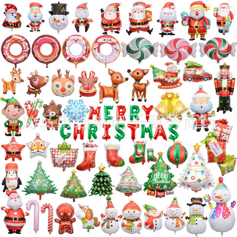 Christmas Decoration Cartoon Balloon Set Holiday Party Event Supplies Hotel Mall Decoration Balloons in Stock