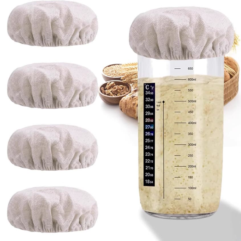 Cross-border Fermentation Tank Accessory Set: Petri Dish, Cloth Cap, Lid, Marker Tape, Feeding Belt, Stirring Rod
