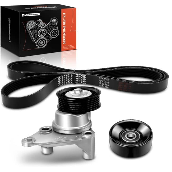 APTBK060 A-Premium engine serpentine belt drive kit with tensioner and idler, bolt