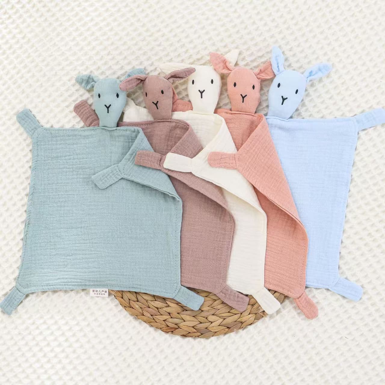 Baby Drool Bib Cross-border Soft Breathable Comfort Blanket Cute Animal Sleep Toy Gauze Small Towel