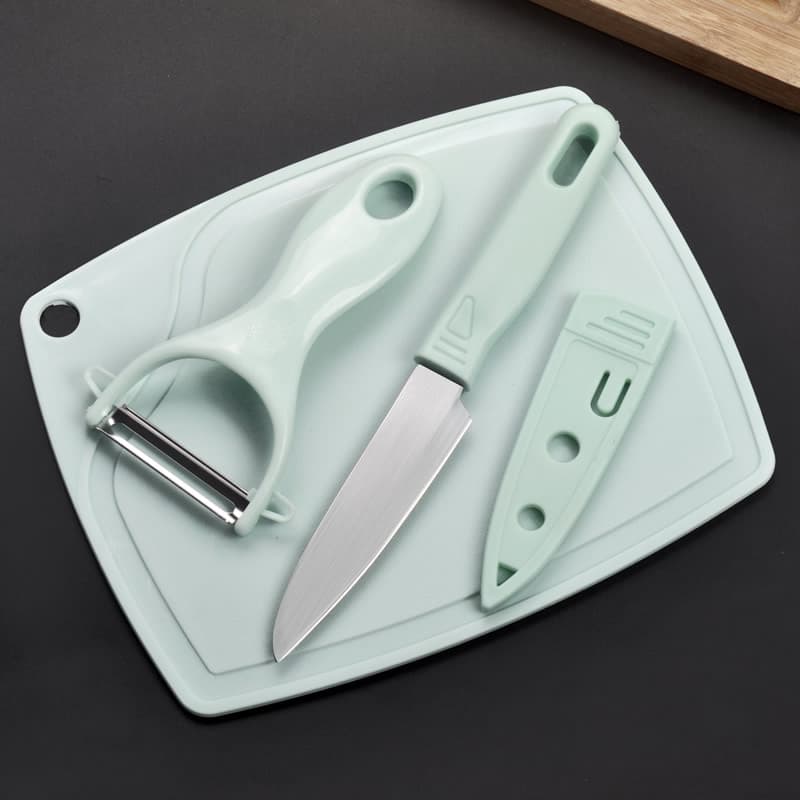 Large Stainless Steel Fruit Knife, Fruit Knife Set, Cutting Board 3-Piece Set, Cutting Board Set, Gift Set