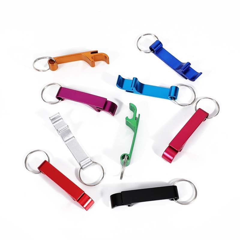 Practical Multi-functional Beer Bottle Opener Keychain with Logo Printing and Engraving for Promotional Gifts