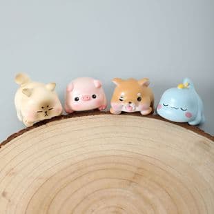 Cute Animal Figurine for Computer Monitor Screen, Creative Car Dashboard Decor, Interior Accessory