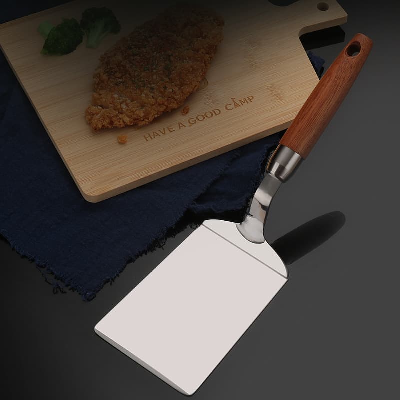 Stainless Steel Cooking Teppanyaki Steak Spatula Pizza Spatula Pancake Scallion Pancake Tool Pan-fried Bun Spatula Kitchenware Wholesale