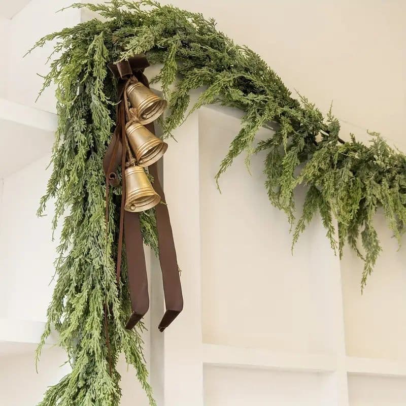 Kaijin Temu New Cross-border Christmas Cedar Vine Home Stair Hanging Decoration Table Ornament Door Hanging Decor