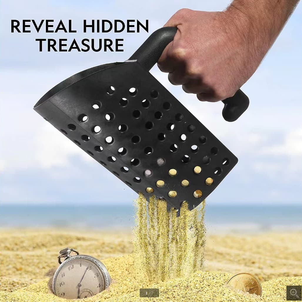ABS Amazon Best-seller Sand Scoop Hourglass Sand Sifter Metal Detector Filter Sieve Beach Tool