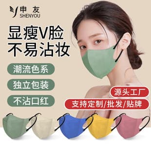 Shenyou 3D Stereo Internet-Famous Disposable Mask Three-Layer Protection Summer Breathable Independent Packaging Dust-Proof Wholesale
