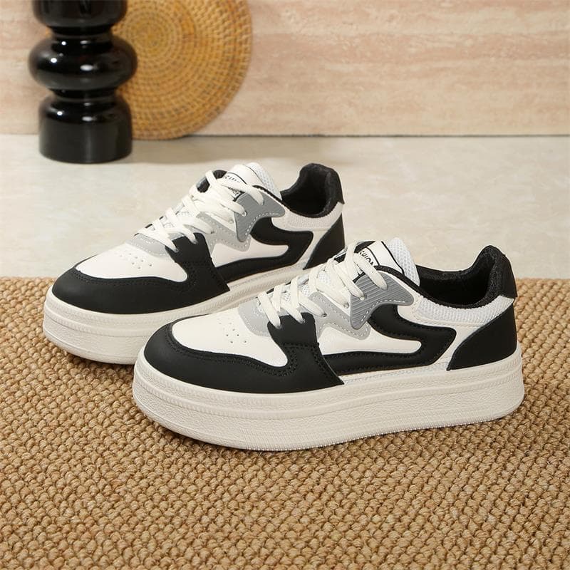 New White Sneakers for Women, Ins Trend 2025 Fall Breathable Versatile Flat Women's Shoes, Fashion Sports Casual Skate Shoes