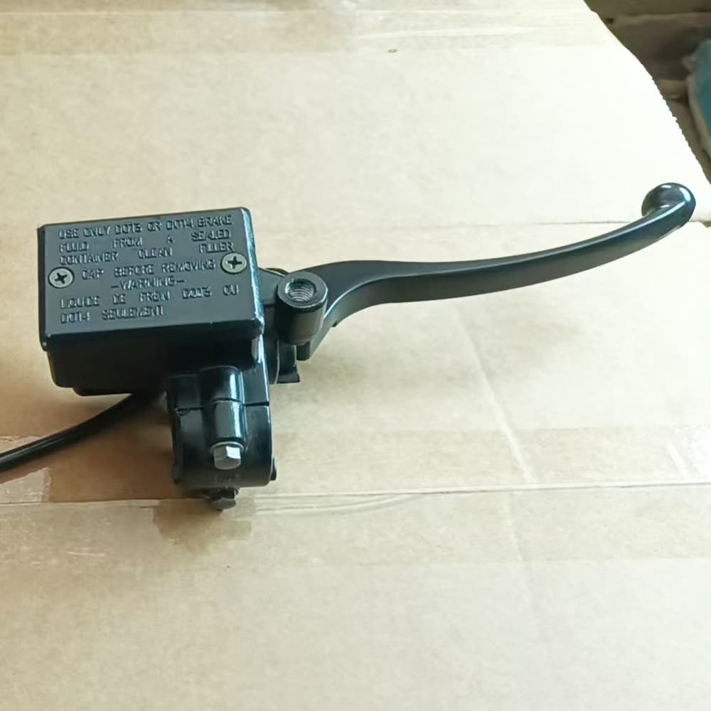 Compatible with Honda King CBT Storm Prince Motorcycle Front Brake Master Cylinder with Handle, Mounting Block, and Screws