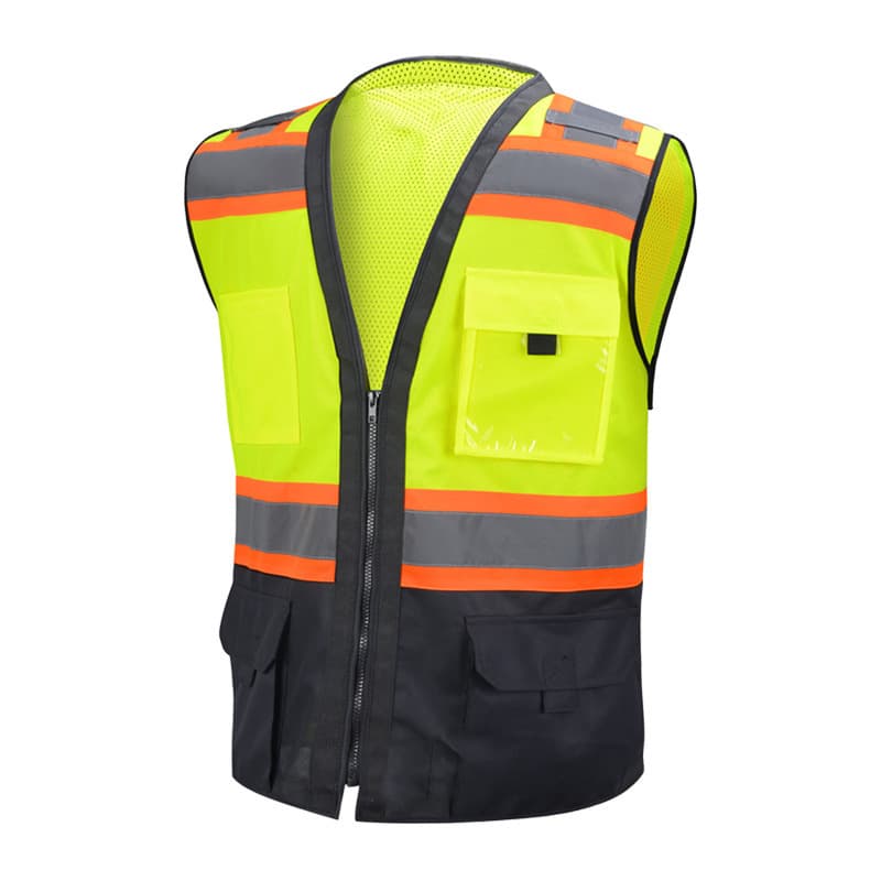 Reflective Vest Construction Site Work Vest Traffic Cycling Vest with Printed Text Sanitation Worker Vest with Logo Printing Driving Service Vest