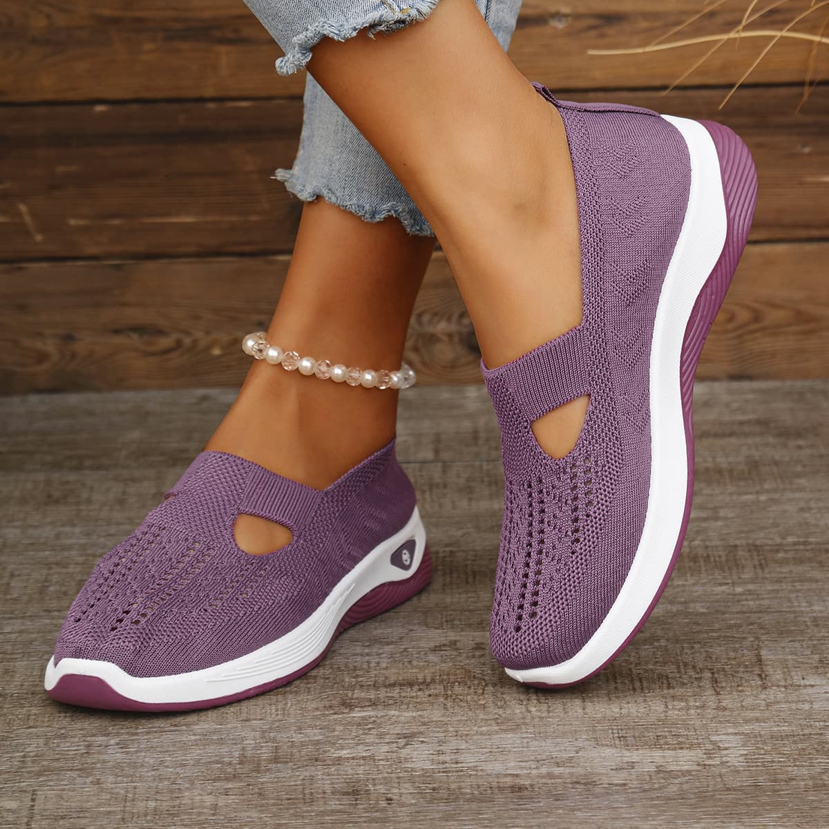 2026 Trendy Casual Mom Shoes Versatile Fashion Slip-On TEMU Drop Shipping Factory Direct
