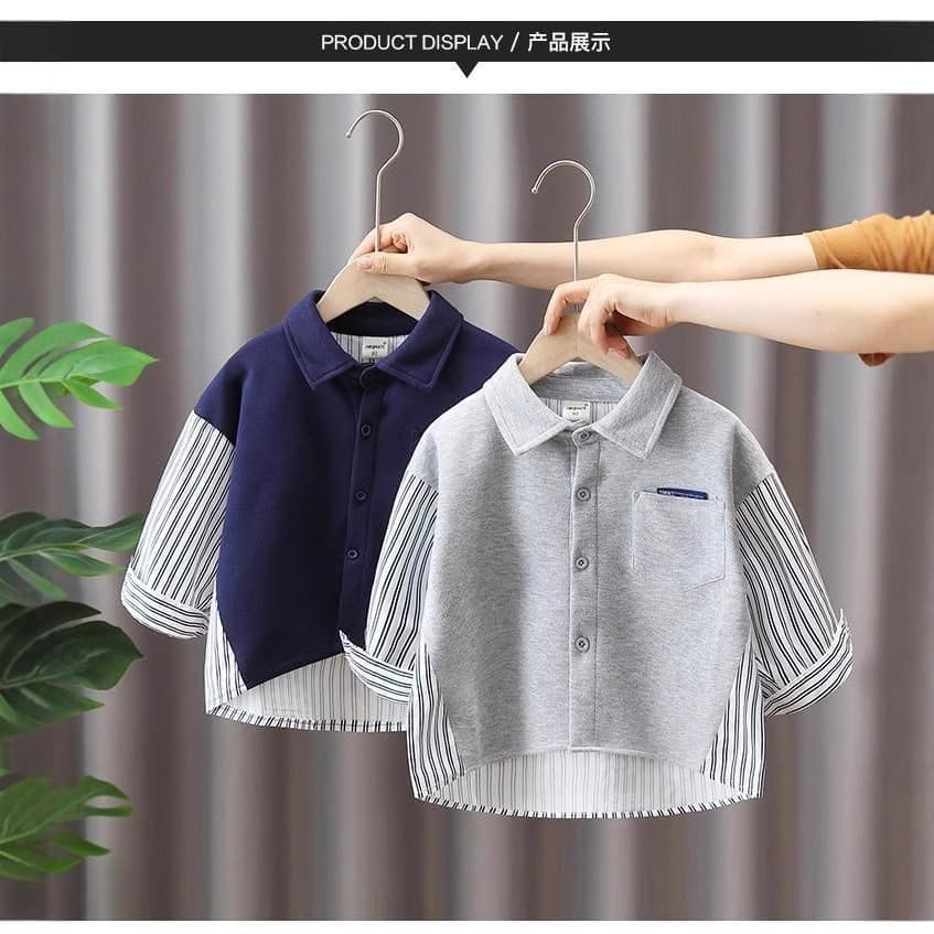 Boys Autumn Shirt Long Sleeve Jacket 2024 New Trendy Casual Shirt for Kids