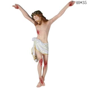 406070 Crucifix Resin Shining Craft Three-Dimensional Original Statue Painted Colored Hanging Decoration