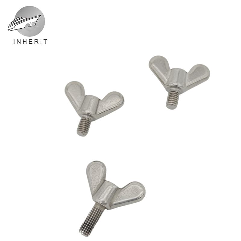 304 Butterfly Bolt Flagpole Base Accessories Stainless Steel Fixed Wing Nut 304 Hand Screw 10mm 15mm