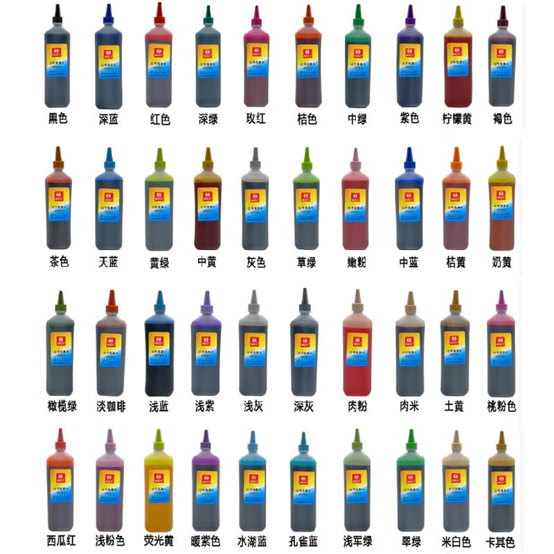 Snier Mark Ink 30-Color Oil-Based Marker Refill 200ml Black Refillable Ink