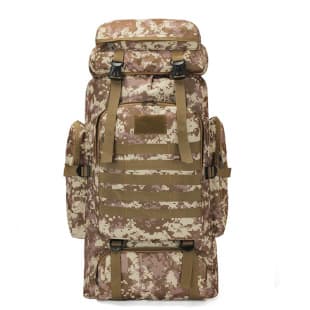 80L Oxford Fabric Outdoor Backpack Camouflage Hiking Tactical Rucksack Mountaineering Bag Men's Camping Travel Backpack