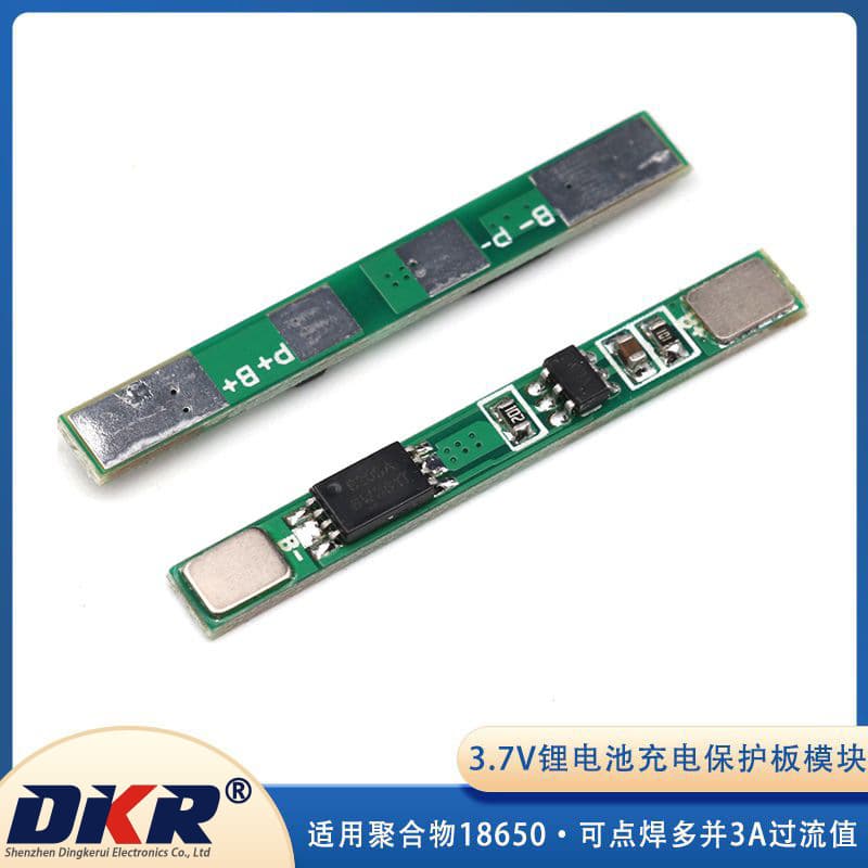 3.7V Lithium Battery Charging Protection Board Module for Polymer 18650, Spot Weldable, Multi-Parallel, 3A Overcurrent Rating
