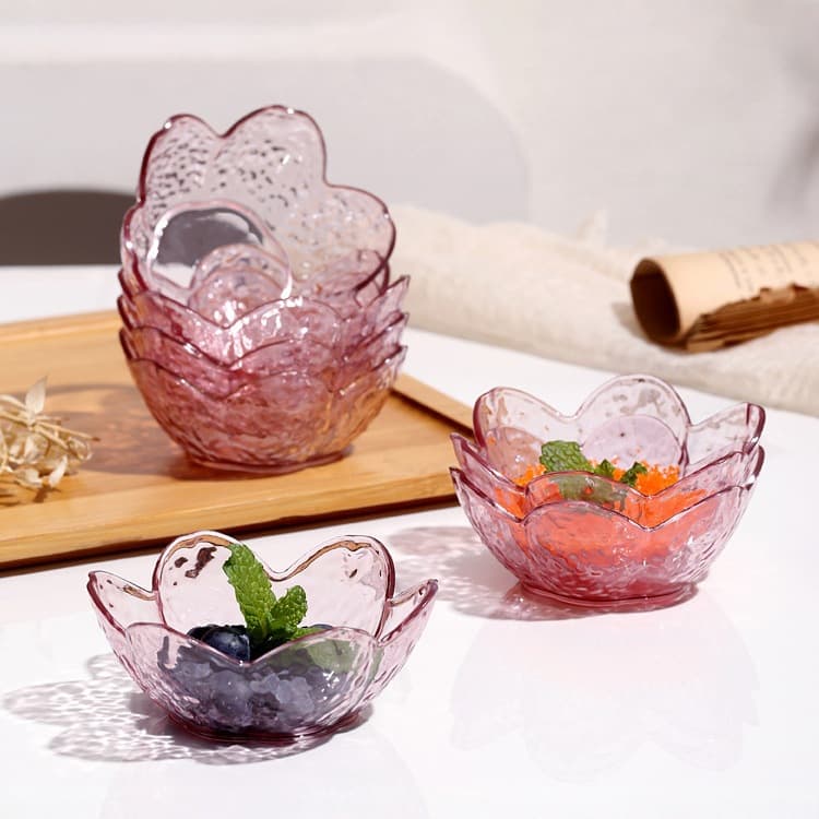 Japanese-style Hammered Cherry Blossom Sauce Dish, Small Bowl, Vinegar Dish, Seasoning Dish, Dipping Dish Wholesale