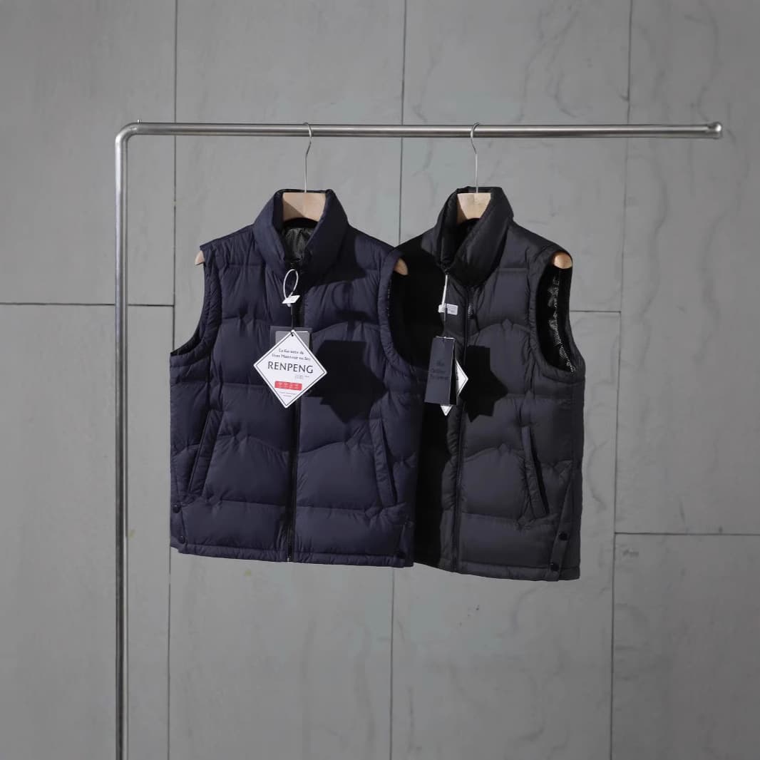 Fully Taped Seam High Fill Power Winter New Style Men's Thickened Graphene Warm Fashion Stand Collar Down Vest