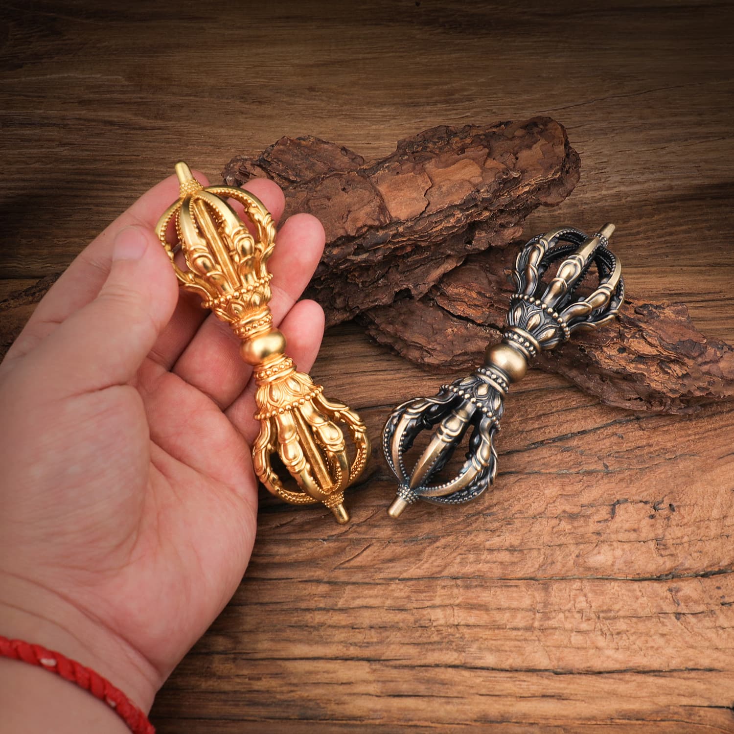 Tibetan nine-strand vajra pestle, Tibetan brass handle piece, home office ornament, Nepalese ritual instrument source factory