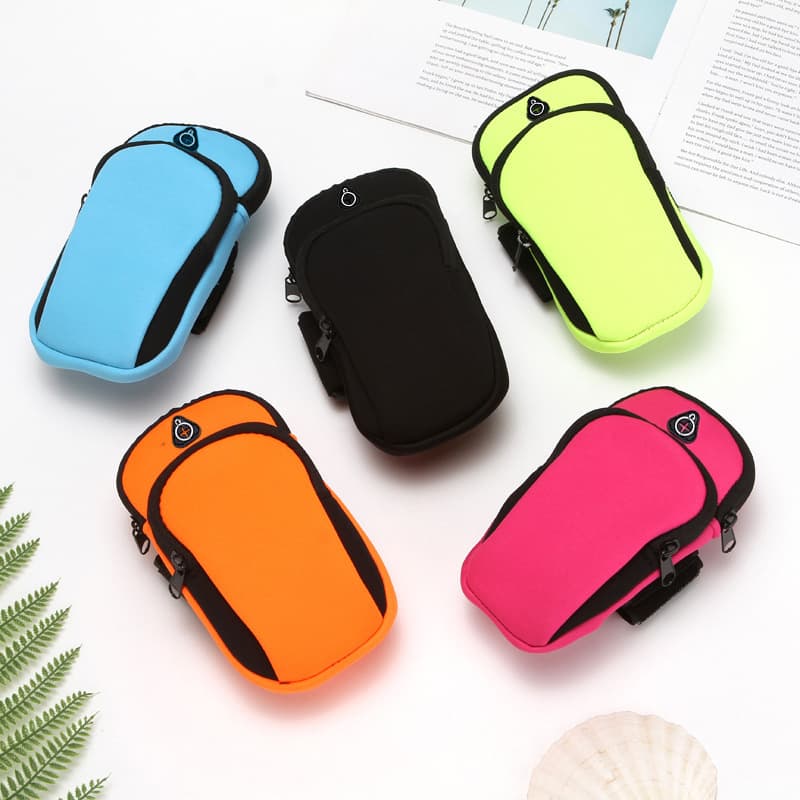 Running armband/wrist bag for women, sports and fitness equipment, arm sleeve for men, summer armband with storage bag.