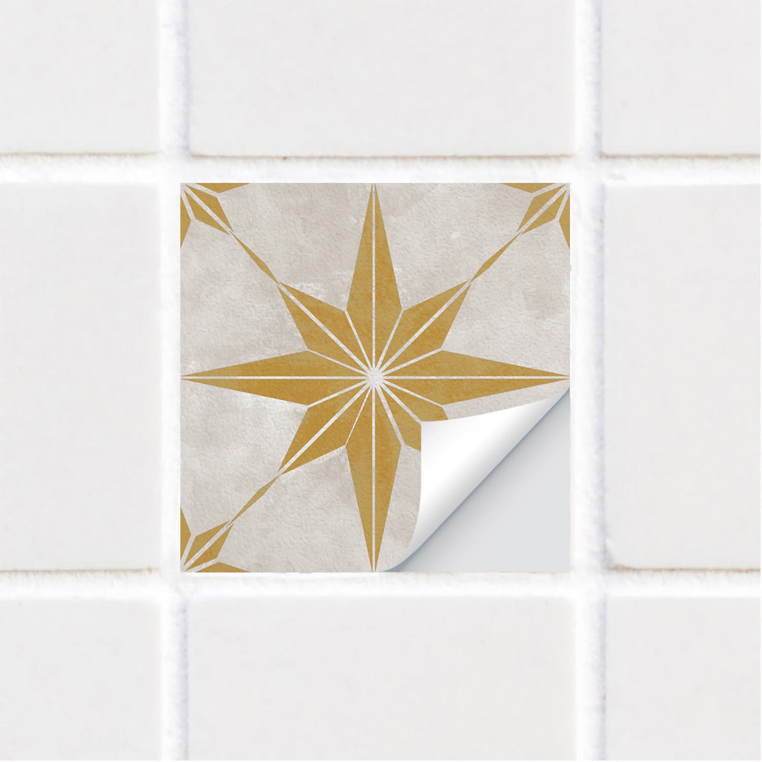 Funlife Boho Style High-Grain PVC Tile Sticker Amazon Self-Adhesive Decorative Wall Sticker TS317
