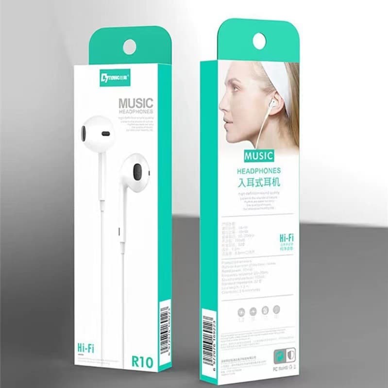 Compatible with Huawei, Xiaomi, OPPO R10 In-Ear Stereo Headphones 360-Degree Surround Sound Universal for Apple and Android