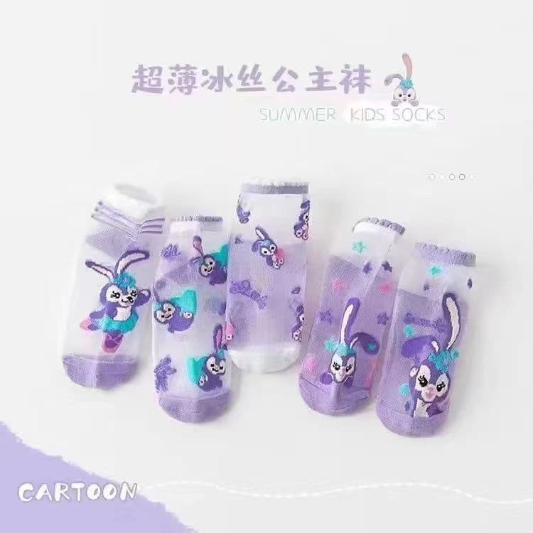 Girls' Breathable Socks Summer Ultra-Thin Ice Silk Cotton Socks Starlight Multi-Style Girls' JK Socks