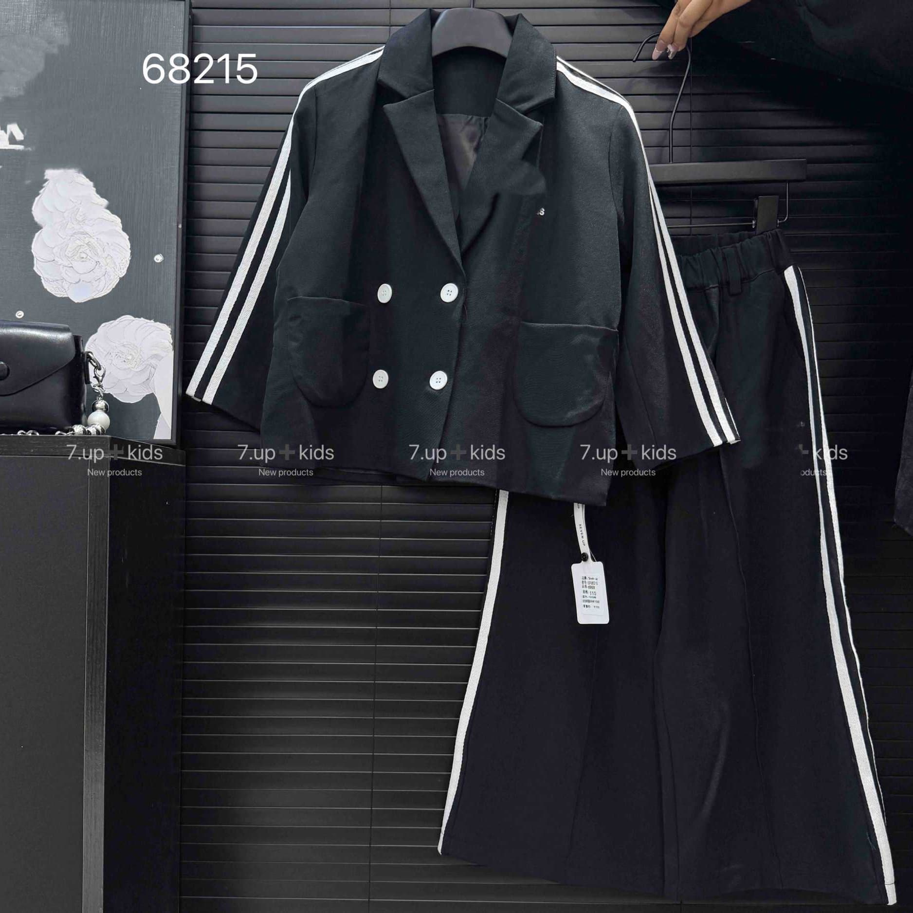 Girls Autumn Kids Set European-American Style Double-Breasted Blazer Wide-Leg Pants Two-Piece Set Big Kids Huzhou Zhili Kids Clothing