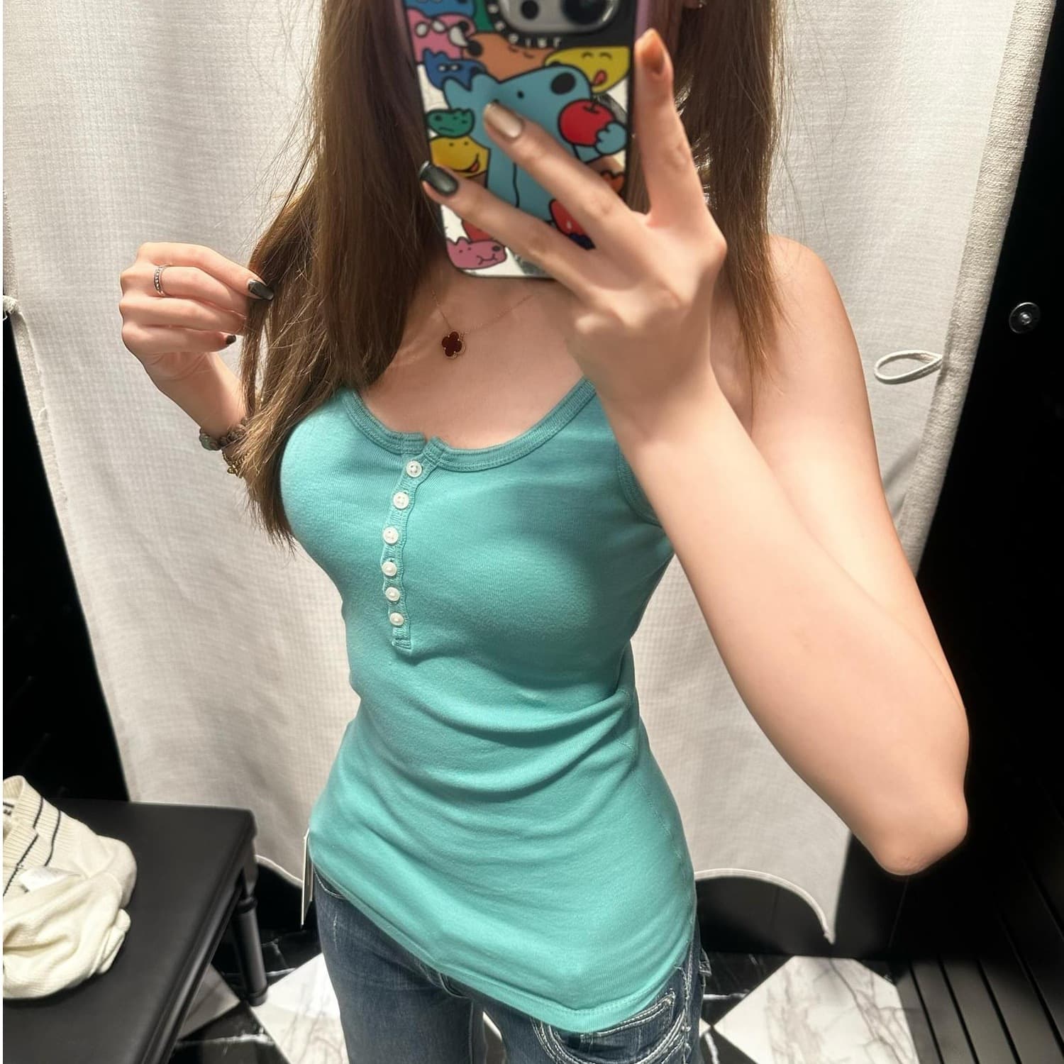 mm79 Solid Color American Retro Summer Vest Tank Top Women Slim Fit Sexy Outerwear Camisole Top Trendy