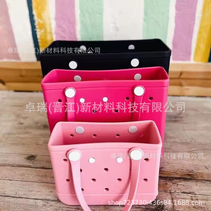 Cross-border Factory Direct Supply 2024 EVA Hole Beach Bag Waterproof Easy to Clean Multi-functional Storage Bag EVA Material