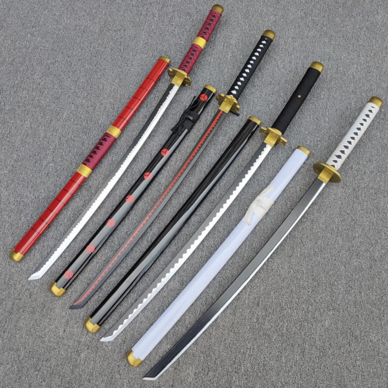 Pirate Zoro's three-sword style Autumn Water Ghost Totsuki's weapon sword alloy sheathed unedged Zoro alloy sword