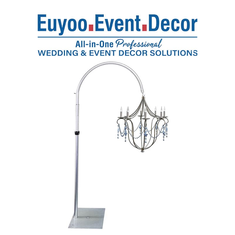 Amazon Exclusive Aluminum Alloy Adjustable Height Wedding Roadside Chandelier Stand, Wedding Event Prop Backdrop Stand